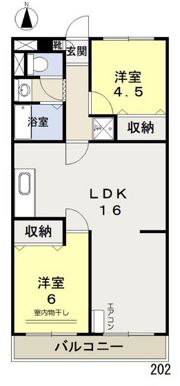 エバンス・ワケの間取り画像