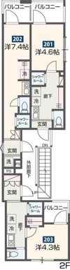 MELDIA東向島Ⅱの間取り画像