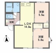 サンディスク米山 A棟の間取り画像
