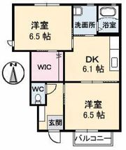 ミモザ Ⅰ棟の間取り画像