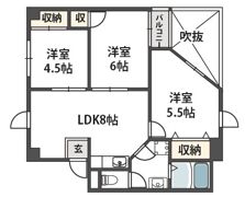ハピネス栄町の間取り画像