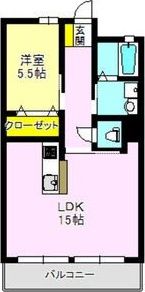 平山マンションの間取り画像