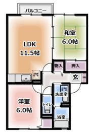 サンメゾン塚脇の間取り画像