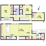 大田区田園調布1丁目戸建の間取り画像
