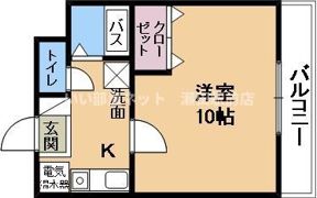 ワンルーム草津西矢倉の間取り画像