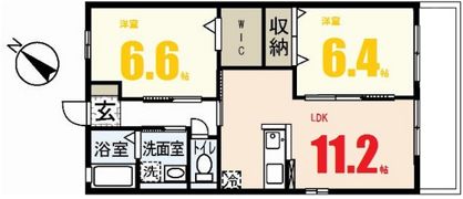 リバーパークせせらぎ A棟の間取り画像