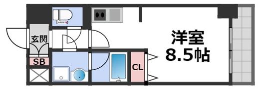 エストゥルースプラスサウス大阪の間取り画像