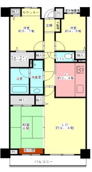 パークノヴァ六甲道の間取り画像