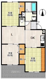 サニーハイツ高台 B棟の間取り画像