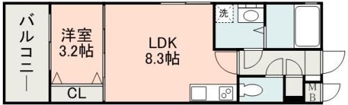 ラフレシーサ熊本駅東の間取り画像