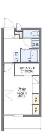 レオパレスクレベールの間取り画像