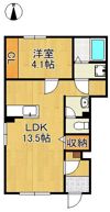 仮）北九州市八幡西区町上津役西2丁目賃貸アパート新築工事の間取り画像