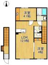 仮）北九州市八幡西区町上津役西2丁目賃貸アパート新築工事の間取り画像