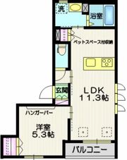 メゾンせせらぎの間取り画像