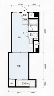 大学町マンションの間取り画像