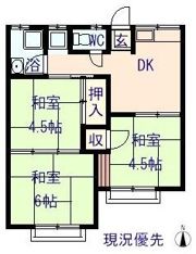 コーポ神島Dの間取り画像