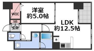 セレッソコート上本町EASTの間取り画像