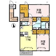 サンシャイン上冨居Ⅱ Bの間取り画像