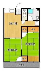 北九ハイツの間取り画像