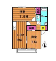 レイモンドサンヴィレッジB棟の間取り画像