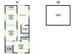 常滑市樽水町3丁目貸家の間取り画像