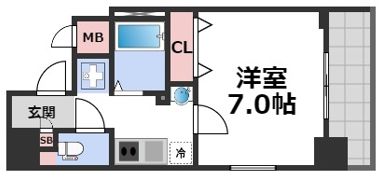 ポルト・ボヌール四天王寺夕陽ケ丘ミラージュの間取り画像