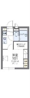 レオパレスラピスBの間取り画像