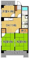 シャトレ上本町の間取り画像