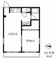 石川コーポの間取り画像