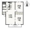 ピュアローズ Bの間取り画像