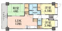 ふぁみーゆ寝屋川セントラルパークA棟の間取り画像