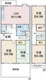 八事本町第二住宅2号棟 1階 109号室の間取り画像