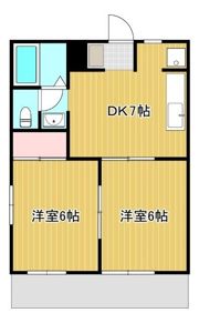 コーポ下石田Ⅲの間取り画像