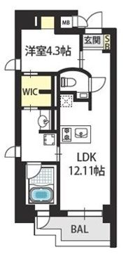 Bee-parQ扇町の間取り画像