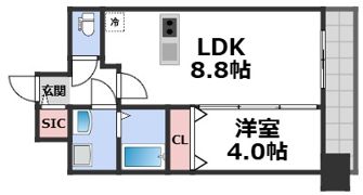 プレサンス長田レジェールの間取り画像