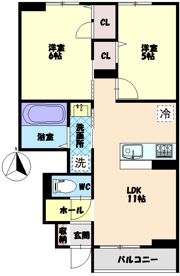 グランツ上福万 A棟の間取り画像