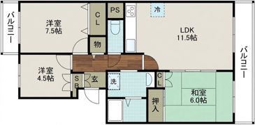 フォルク北千里O棟の間取り画像