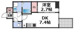 セレニテ谷町四丁目アリエの間取り画像