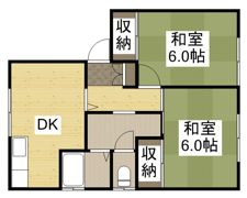 清水コーポFの間取り画像