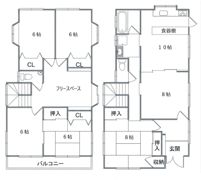 仲町一丁目貸家の間取り画像