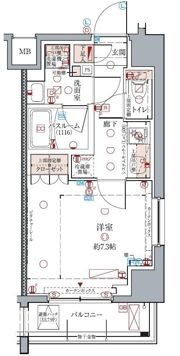 クレヴィスタ亀戸Ⅲの間取り画像