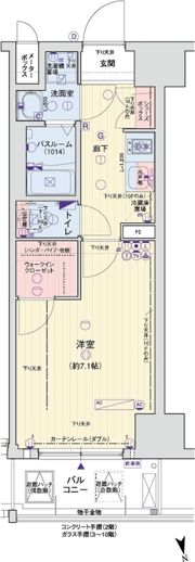 レオンヴァリエ都島北通の間取り画像