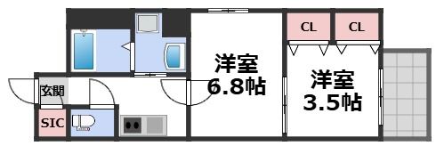 S-RESIDENCE天満橋arの間取り画像