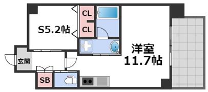 プレジオ難波の間取り画像