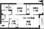 グランメール北広島の間取り画像