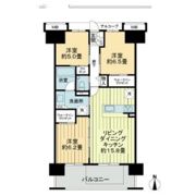 リビンコートプライム奉還町の間取り画像