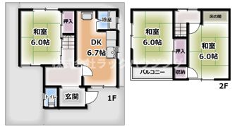 堀溝1丁目貸家の間取り画像