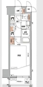 ハーモニーレジデンス錦糸町＃001の間取り画像