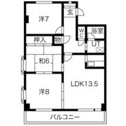 ハイツ丸利の間取り画像