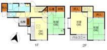 阿賀北3丁目4番戸建の間取り画像